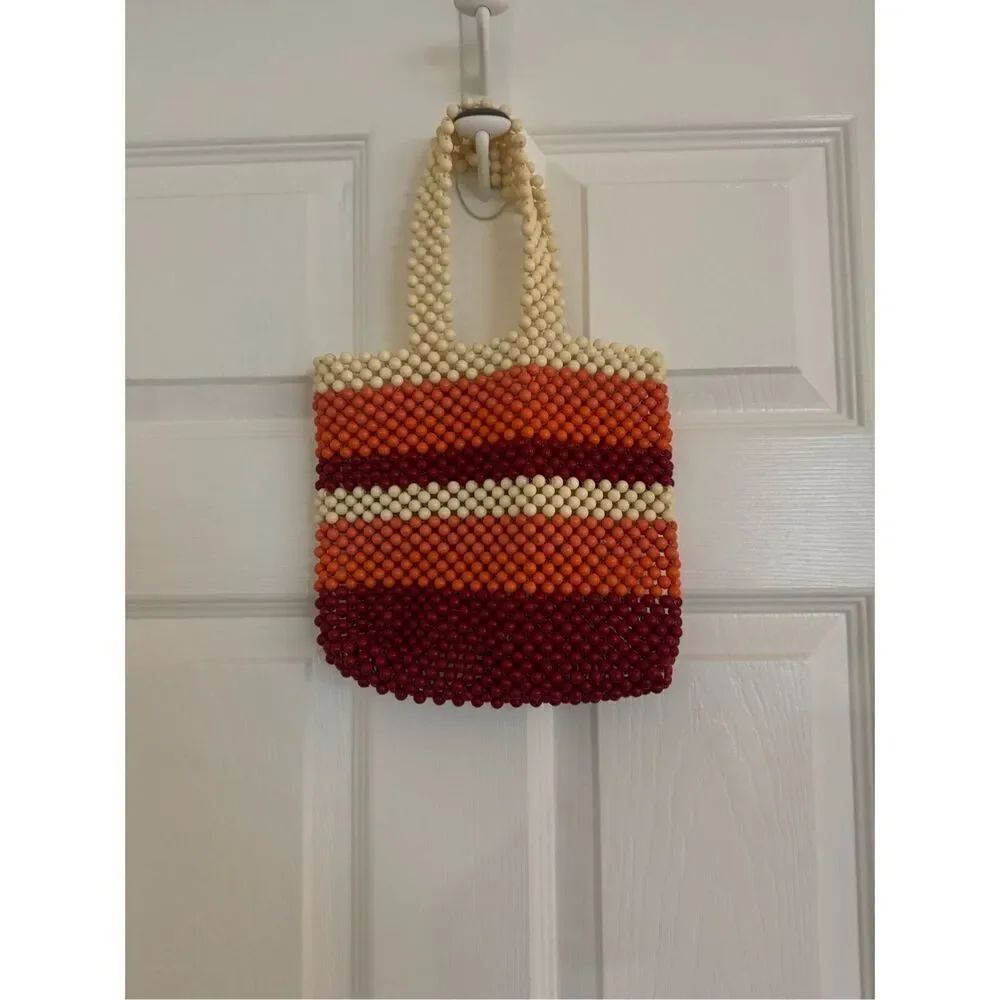 Urban Outfitters mini beaded tote bag